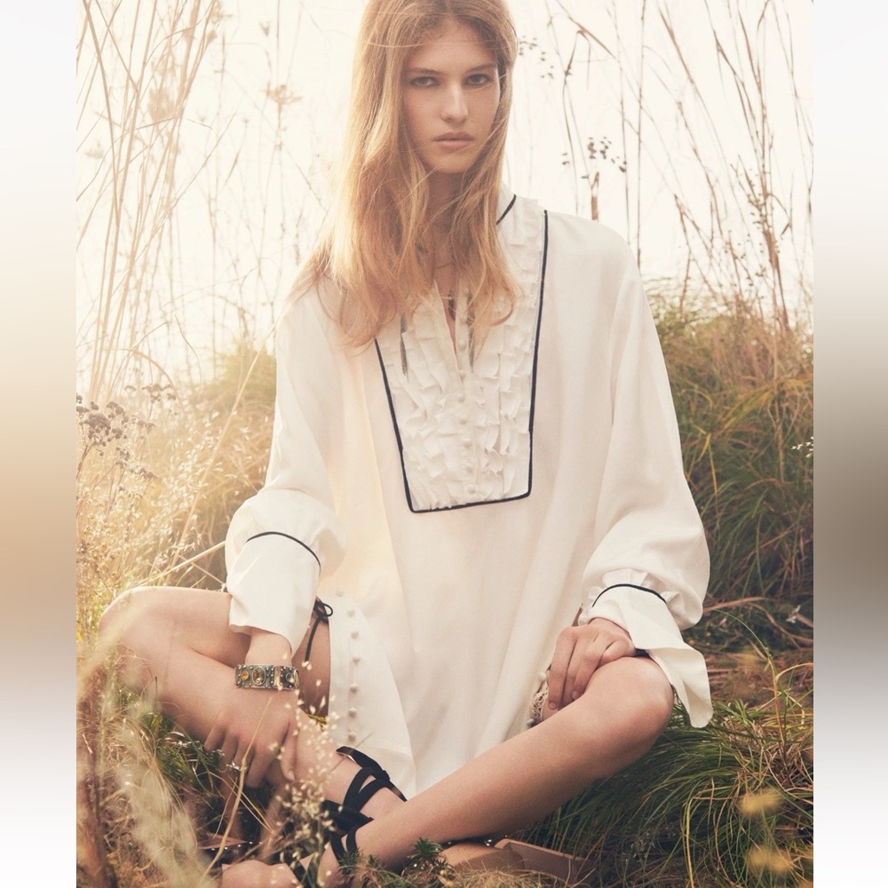 Used Zara s/s 2023 collection 13 White Tunic Dress